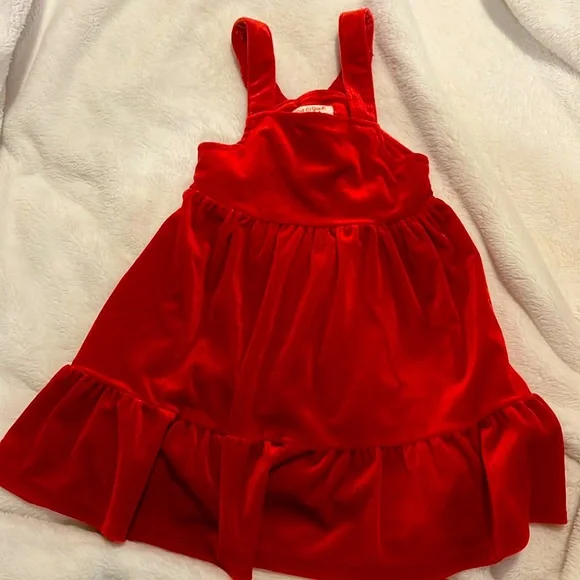 Toddlers red velvet dress - Picture 1 of 4